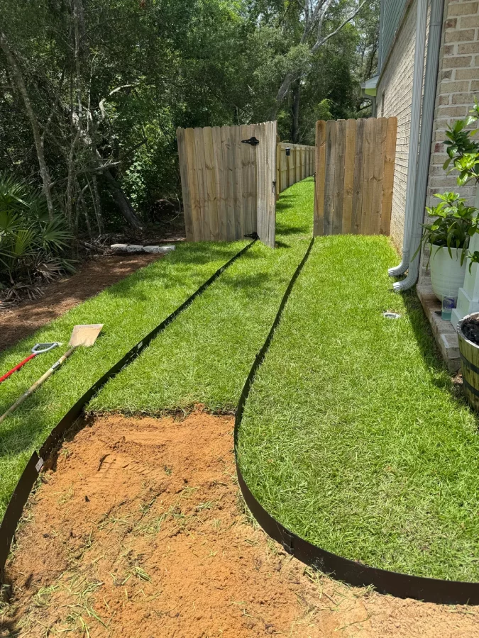 A great example of a DIY front yard sidewalk 